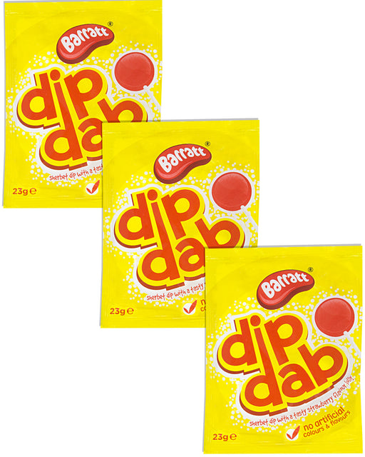 Barratt Dip Dab (Sherbet Dip and Strawberry Lollipop) 3 Pack