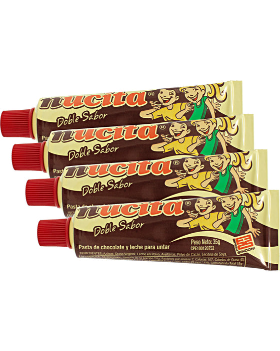 Nucita Doble Sabor Venezuelan Chocolate & Milk Cream Tube (Pack of 4) - 4.8 oz / 140 g