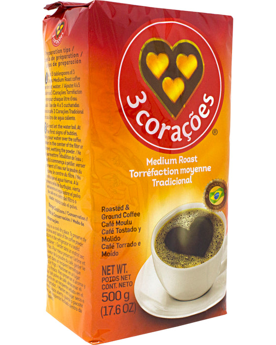 3 Corações Coffee, Traditional (Medium Roast Coffee)