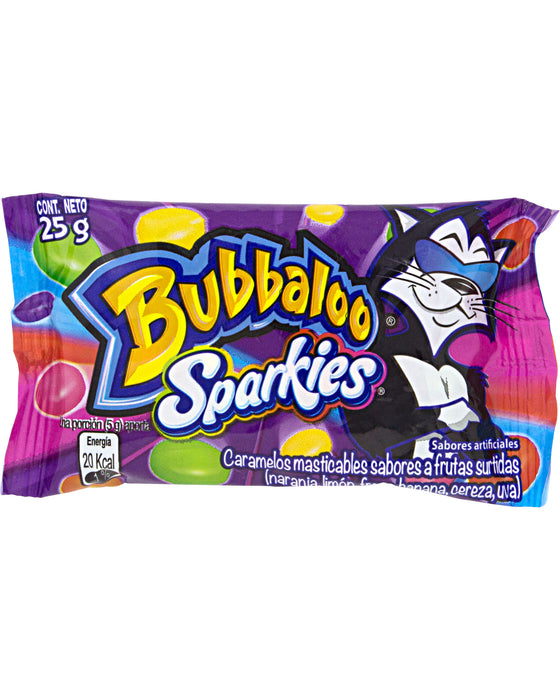 Adams Bubbaloo Sparkies Candy (Fruit-Flavored Chewy Candy)