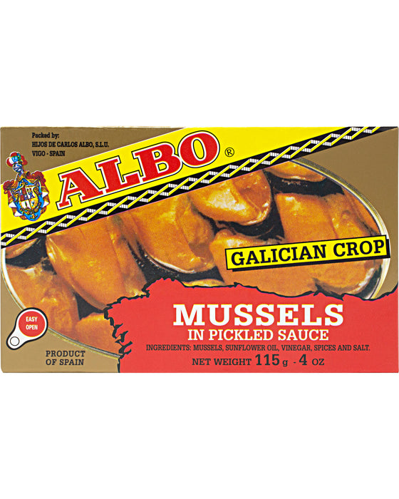 Albo Mejillones en Escabeche (Mussels in Pickled Sauce)