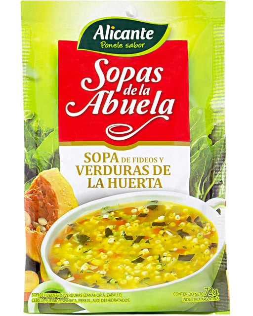 Alicante Sopa de Fideos y Verduras (Instant Noodle Soup)