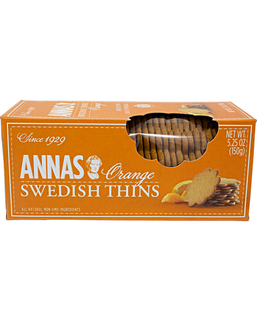 Annas Swedish Thins, Orange Flavor (Pepparkakor Cookies)