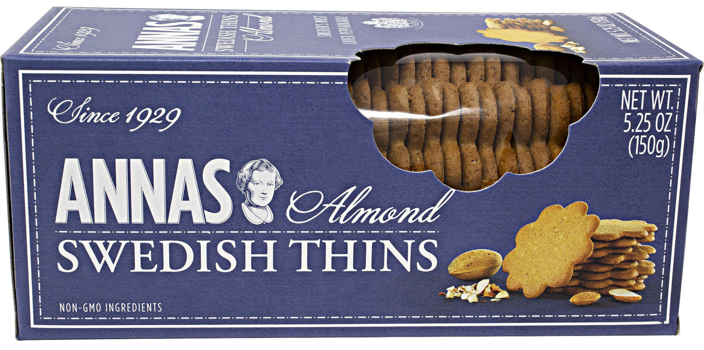 Annas Swedish Thins, Almond (Pepparkakor Cookies) - 5.2 oz / 150 g