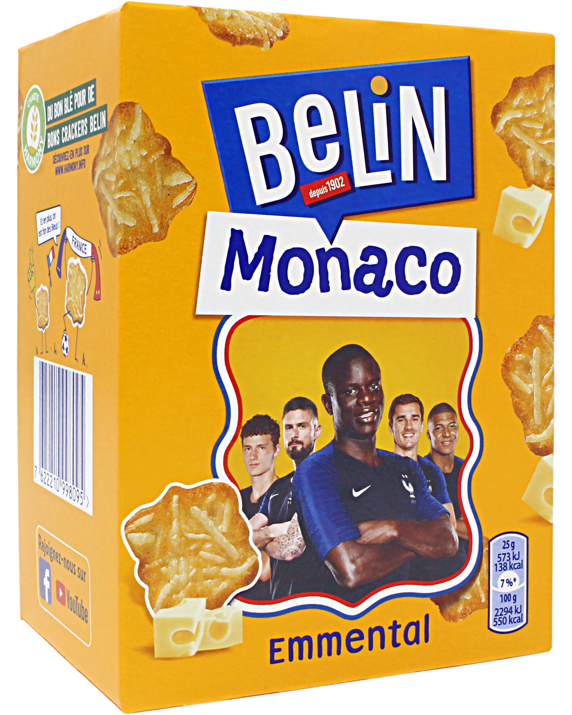 Belin Monaco Emmental Crackers - 3.5 oz / 100 g