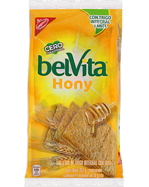 Belvita Hony Bran (Honey and Wheat Crackers) (Pack of 9) 