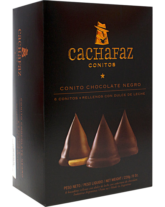 Cachafaz Conitos Chocolate Cones Filled with Milk Caramel 