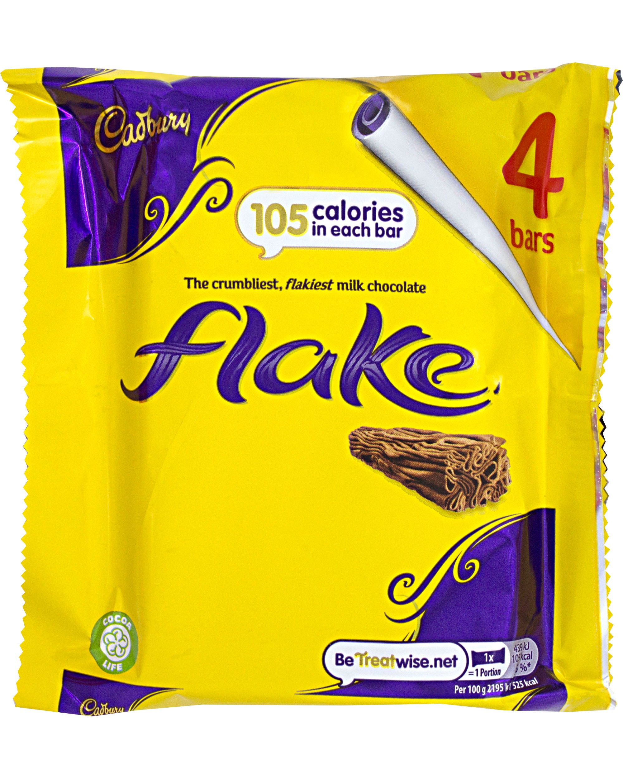 Cadbury Flake Chocolate Bar (Pack of 4) - 2.8 oz