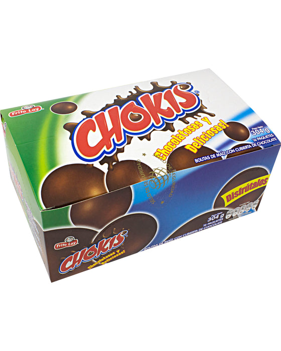 Chokis Bolitas de Chocolate (Chocolate-coated Corn Puffs)