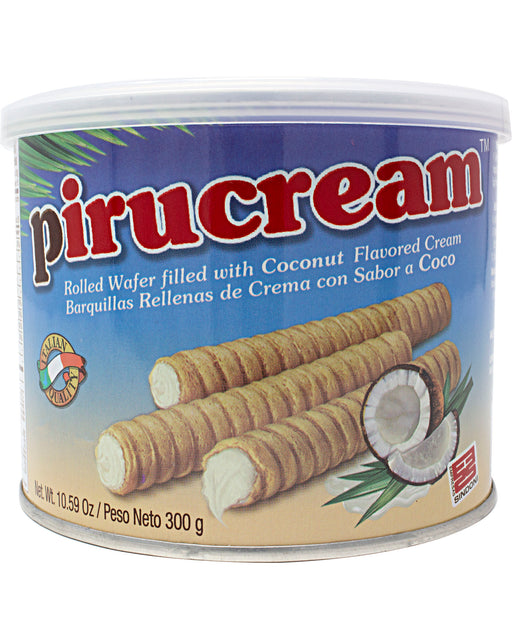 Coconut Pirucream (Pirulin Coconut Wafer Sticks, Large Can)