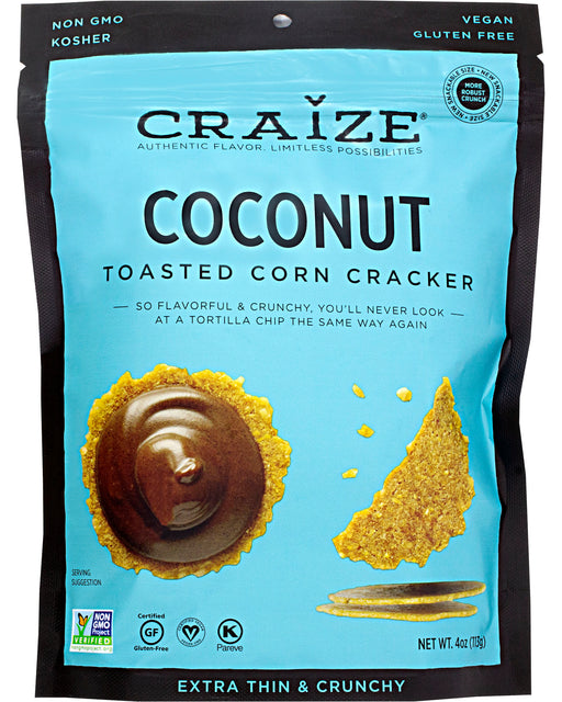 Craize Toasted Corn Cracker, Coconut