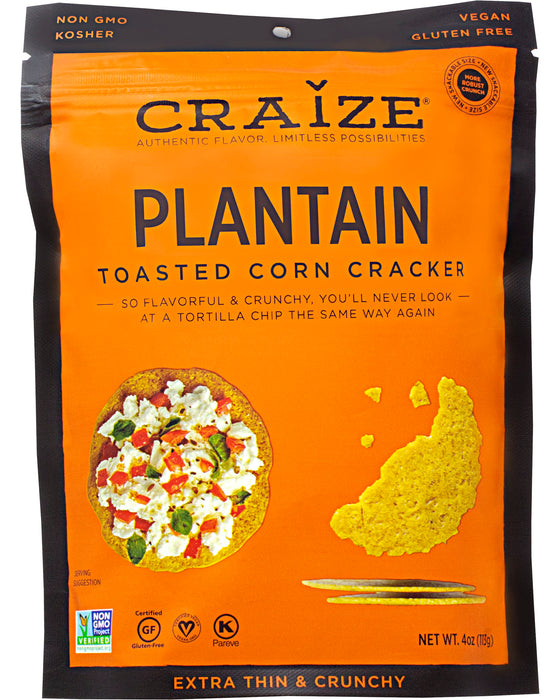 Craize Toasted Corn Cracker, Plantain