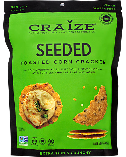 Craize Toasted Corn Cracker, Seeded