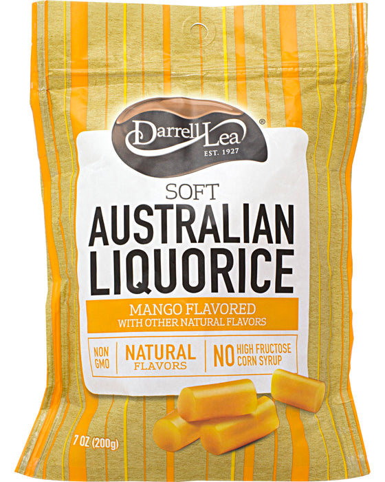 Darrell Lea Soft Australian Licorice Candy, Mango Flavor