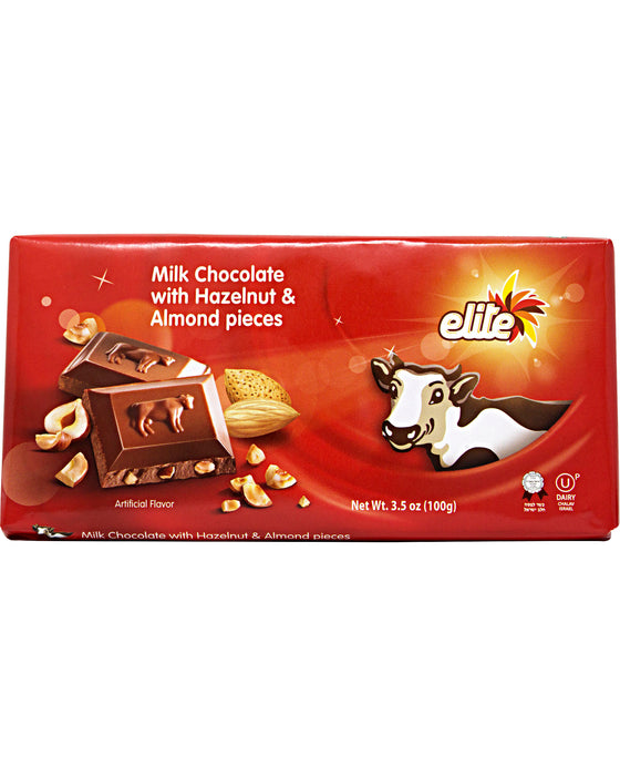 Elite Milk Chocolate with Almonds and Hazelnuts - Pack of 4 - Individual