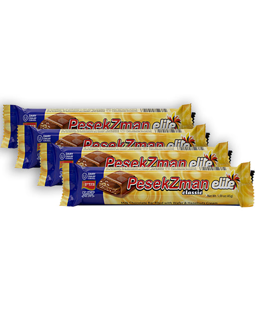 Elite Pesek Zman Hazelnut Chocolate Bar (Pack of 4)