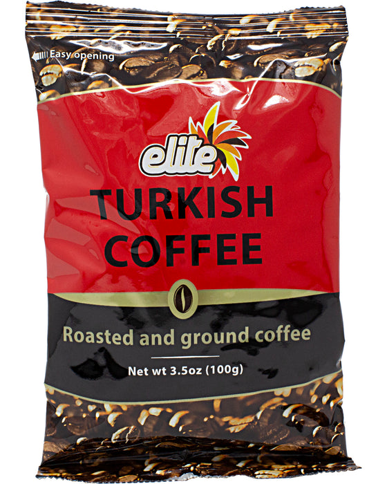 Elite Coffee Turkish Roasted and Ground Coffee, 3.5 oz
