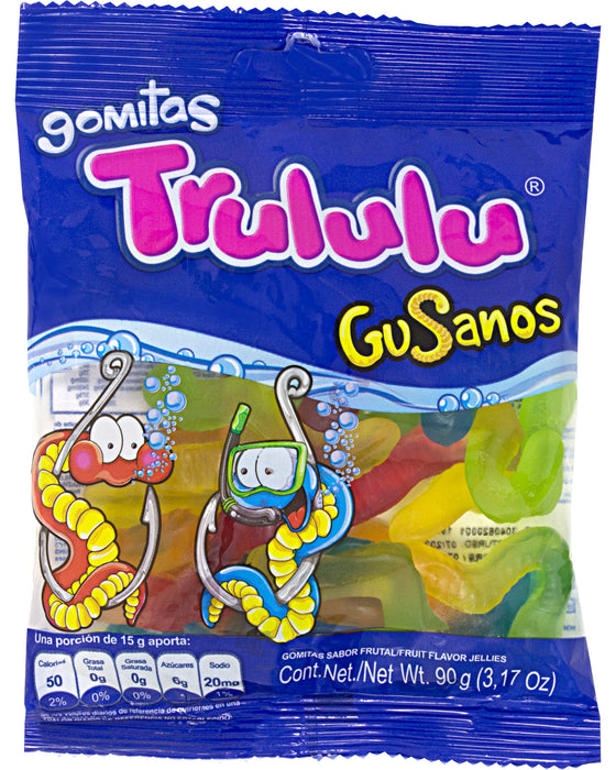 Trululu Gusanos (Fruit-Flavored Gummies)