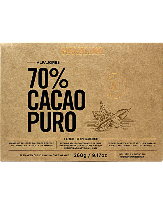 Havanna Alfajores 70% Cocoa Coating (Box of 4)