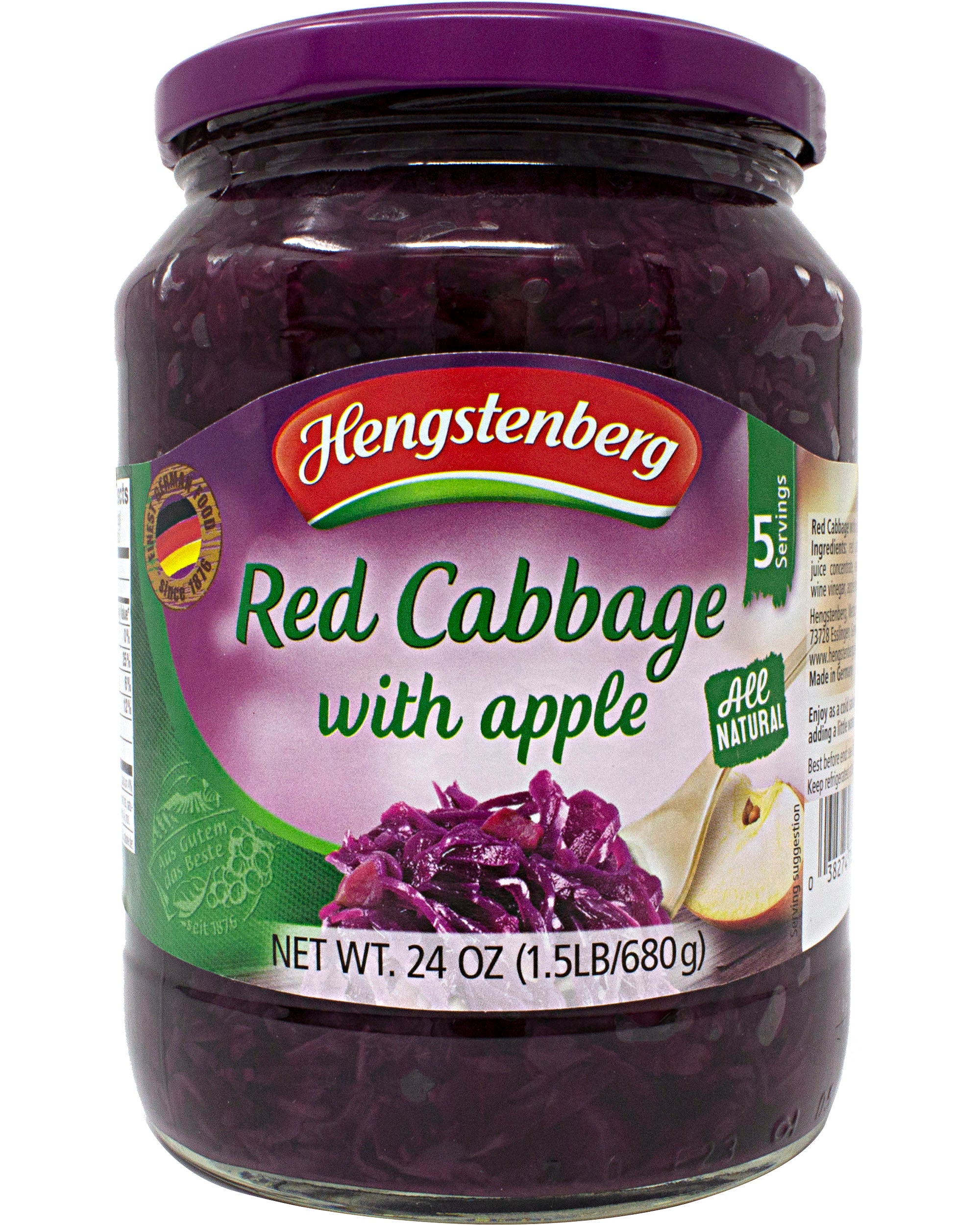 Hengstenberg Red Cabbage with Apple - 24 oz / 680 g