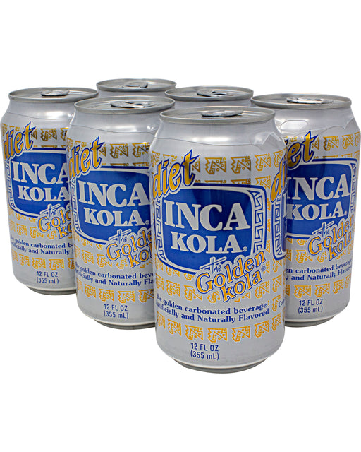 Inca Kola Diet (Peruvian No-Calorie Soft Drink) - Pack of 6