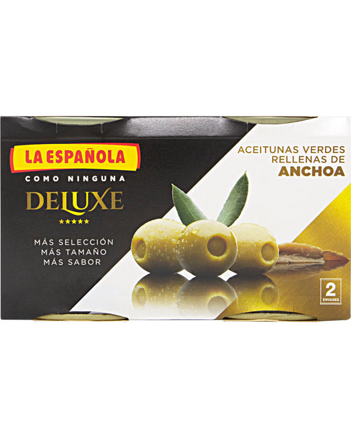 La Española Green Olives Stuffed with Anchovies Deluxe