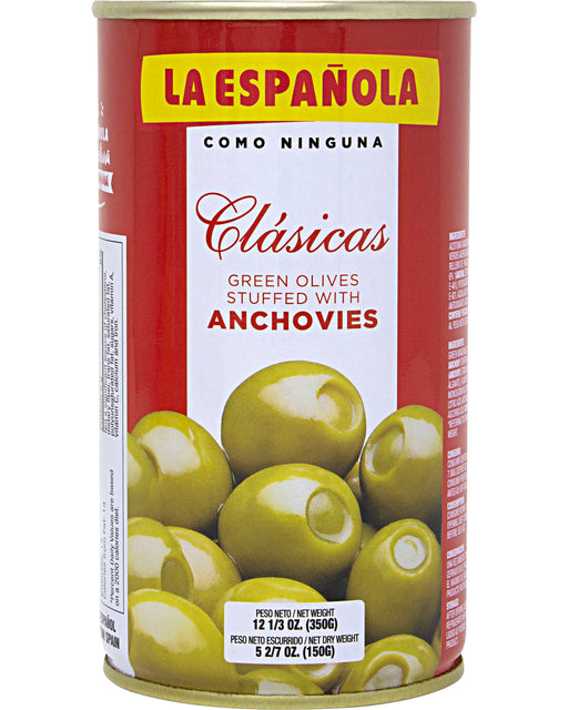 Green Olives Stuffed With Anchovies La Española 350G