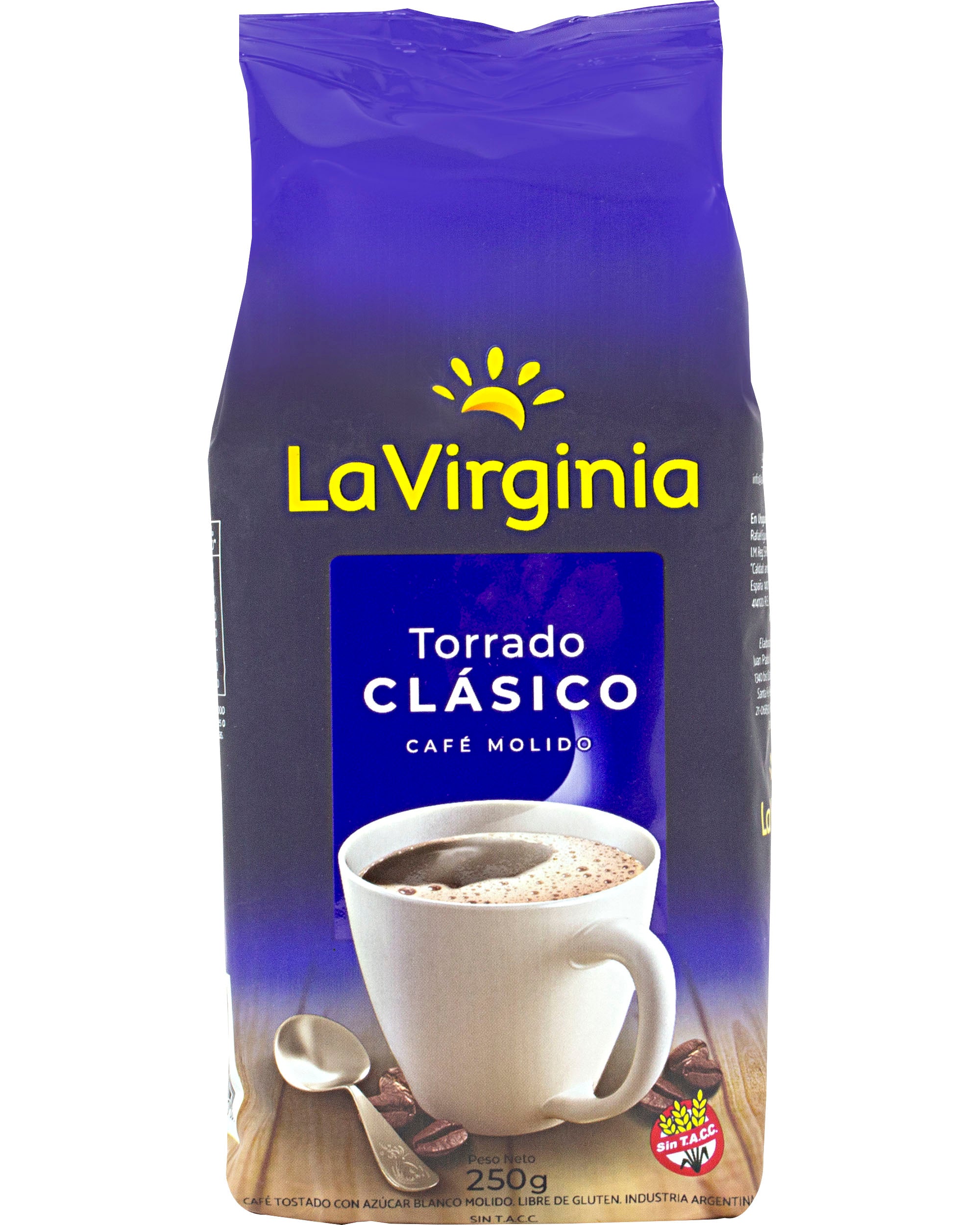 La Virginia Café Tostado Molido 100% Arábica Gluten-Free Roasted Ground  Coffee, 500 g / 17.63 oz - Pampa Direct