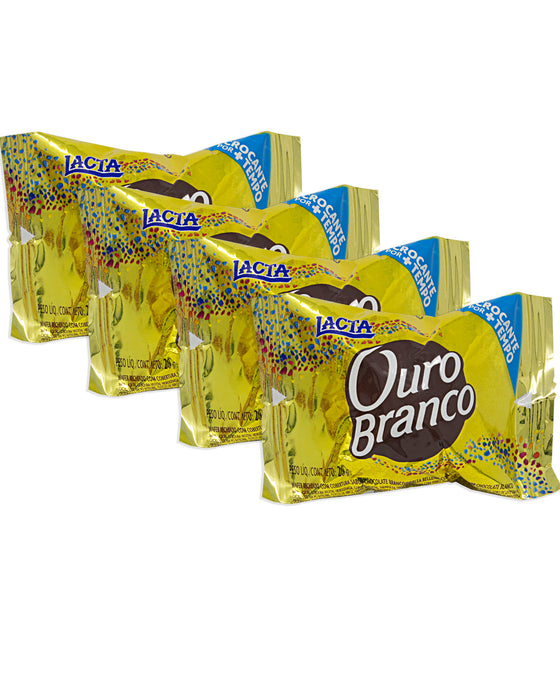 Lacta Ouro Branco Bonbons Covered in White Chocolate (Pack of 4)