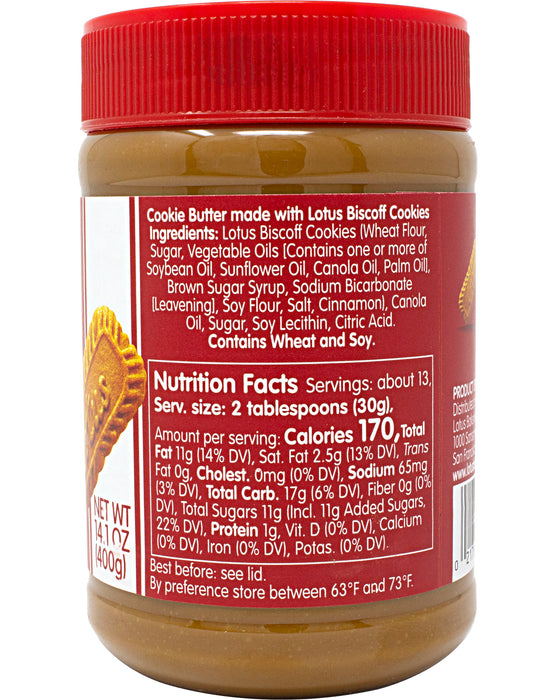 Lotus Biscoff Cookie Butter Spread - Back