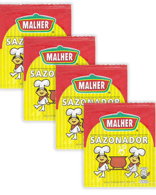 Malher Sazonador - Seasoning and Flavor Enhancer (Pack of 4) 