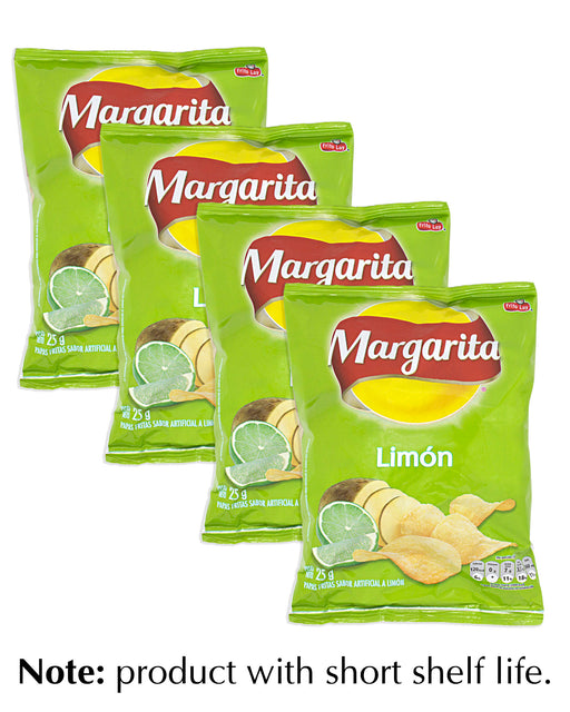 Margarita Papas de Limon (Lemon-Flavored Potato Chips) (Pack of 4)