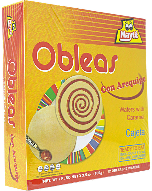 Mayte Obleas con Arequipe (Wafers with Caramel)
