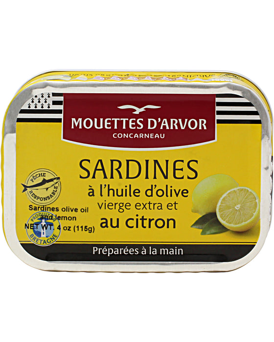 Mouettes d'Arvor Sardines with Olive Oil and Lemon