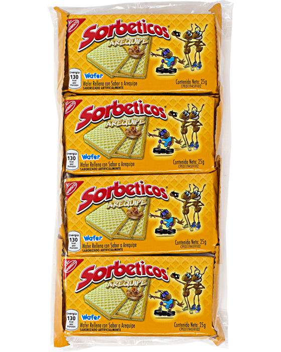 Nabisco Sorbeticos Arequipe (Milk Caramel Wafers) (Pack of 4)