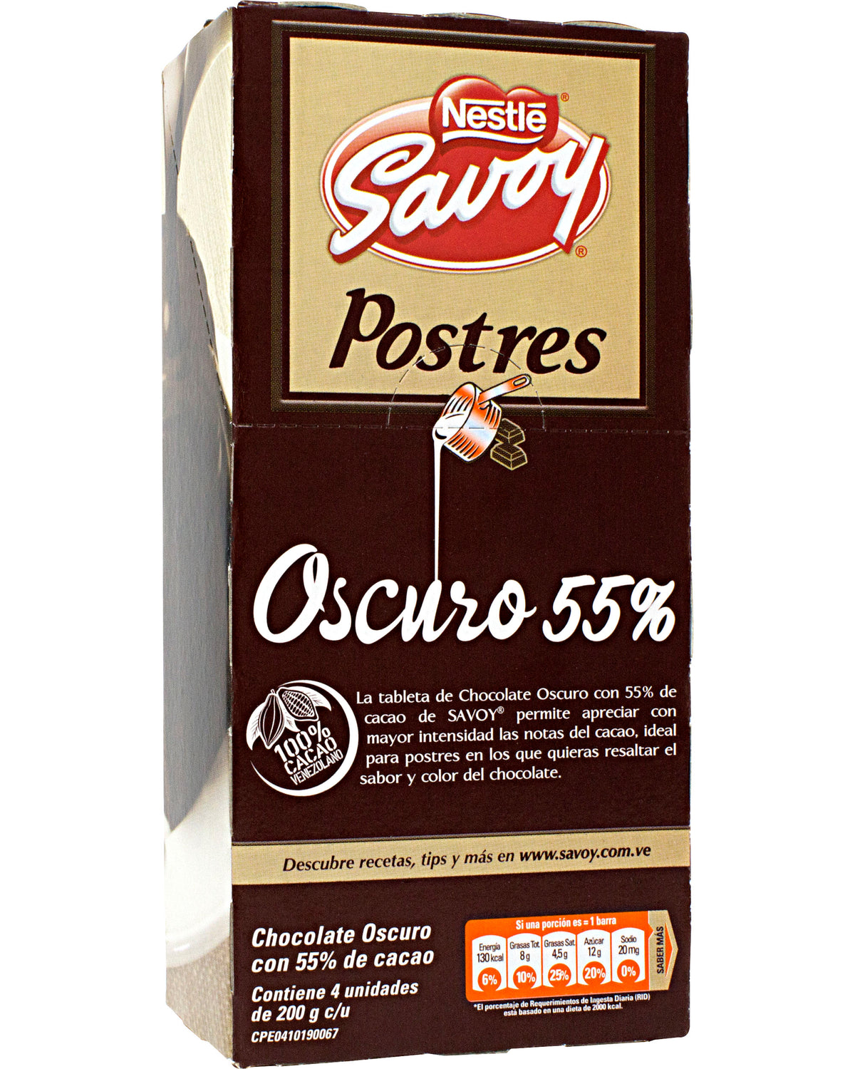  Savoy Nestle Nestlé Carré Milk Chocolate with Hazelnuts - 100  g each bar (10 bars TOTAL) Traditional taste of Venezuela, some of the best  cacao of the world. : Grocery & Gourmet Food