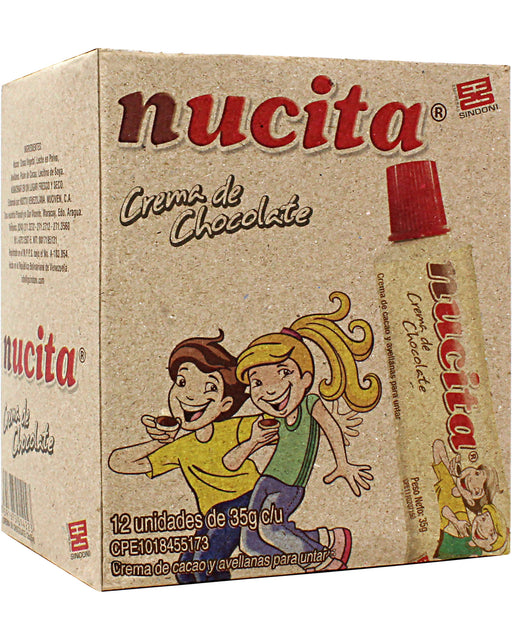 Nucita Hazelnut Chocolate Cream Tubes (Box of 12)