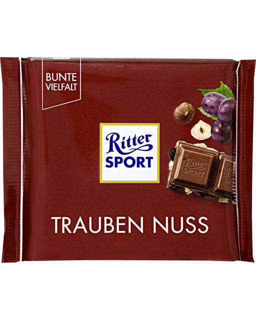 Ritter Sport Milk Chocolate with Raisins and Hazelnuts