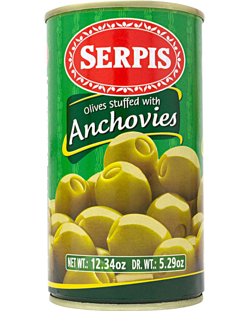 Serpis Green Olives Stuffed with Anchovies (Canned)
