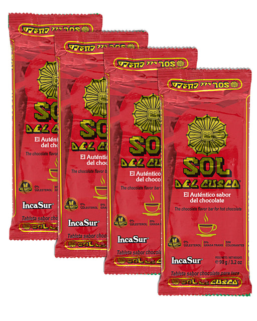 Sol del Cusco Chocolate Tablets for Hot Cocoa (Pack of 4)