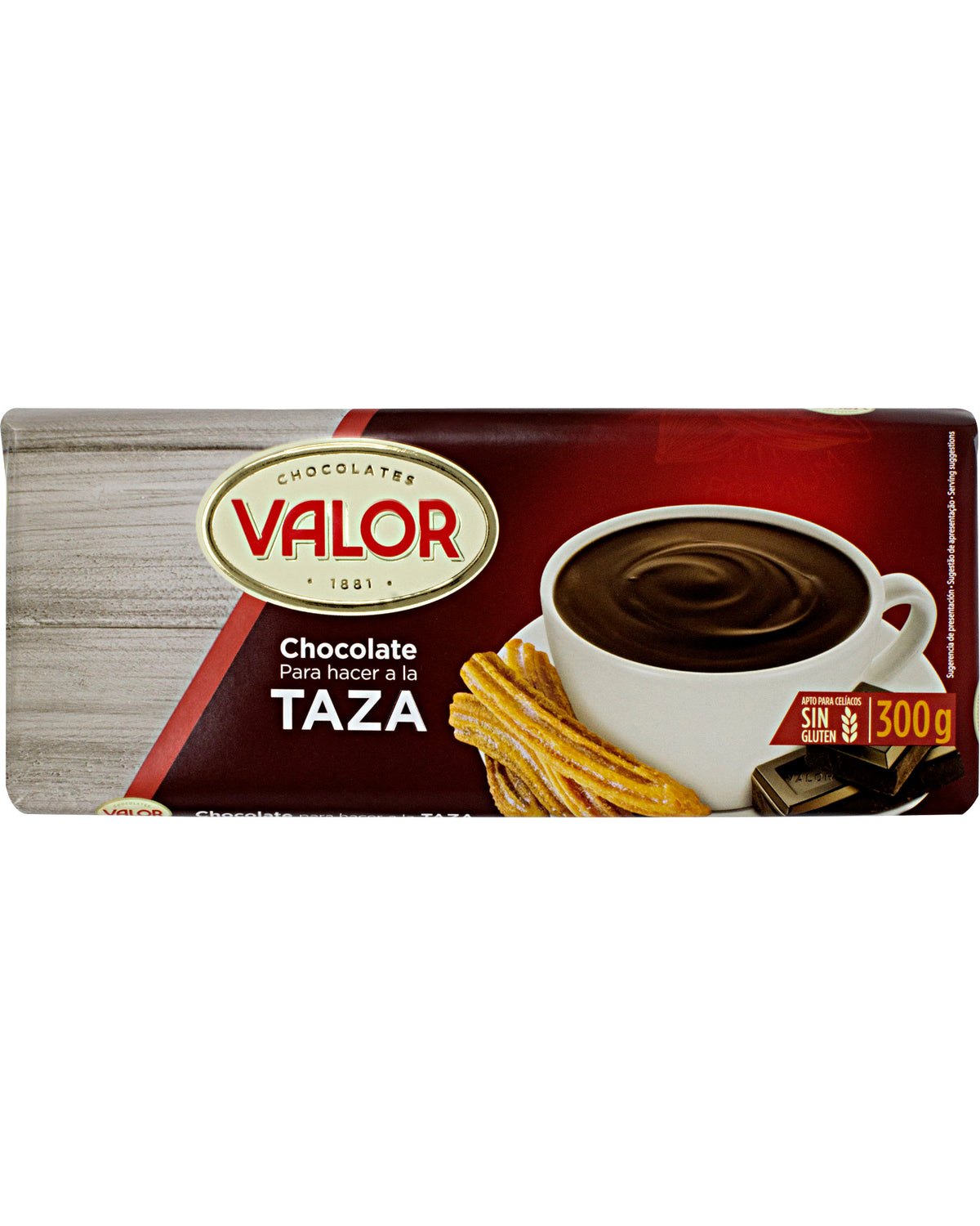 Valor. Hot Chocolate. Chocolate a la Taza Bar. 300g (10.58oz).