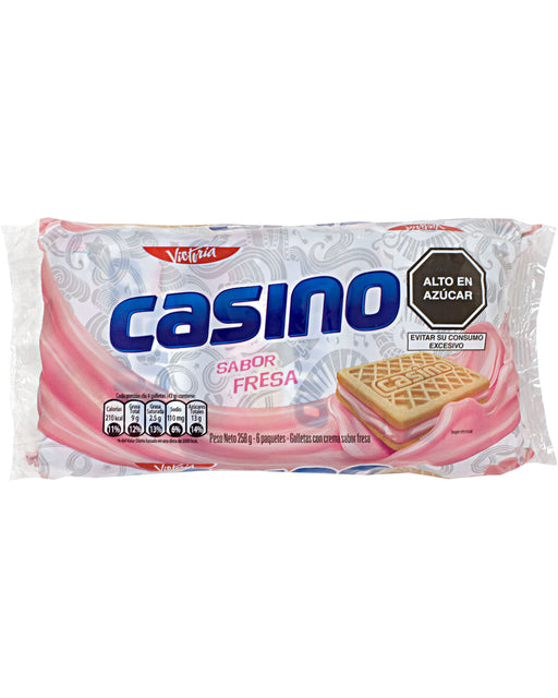 Victoria Casino Sandwich Cookies with Strawberry Cream 