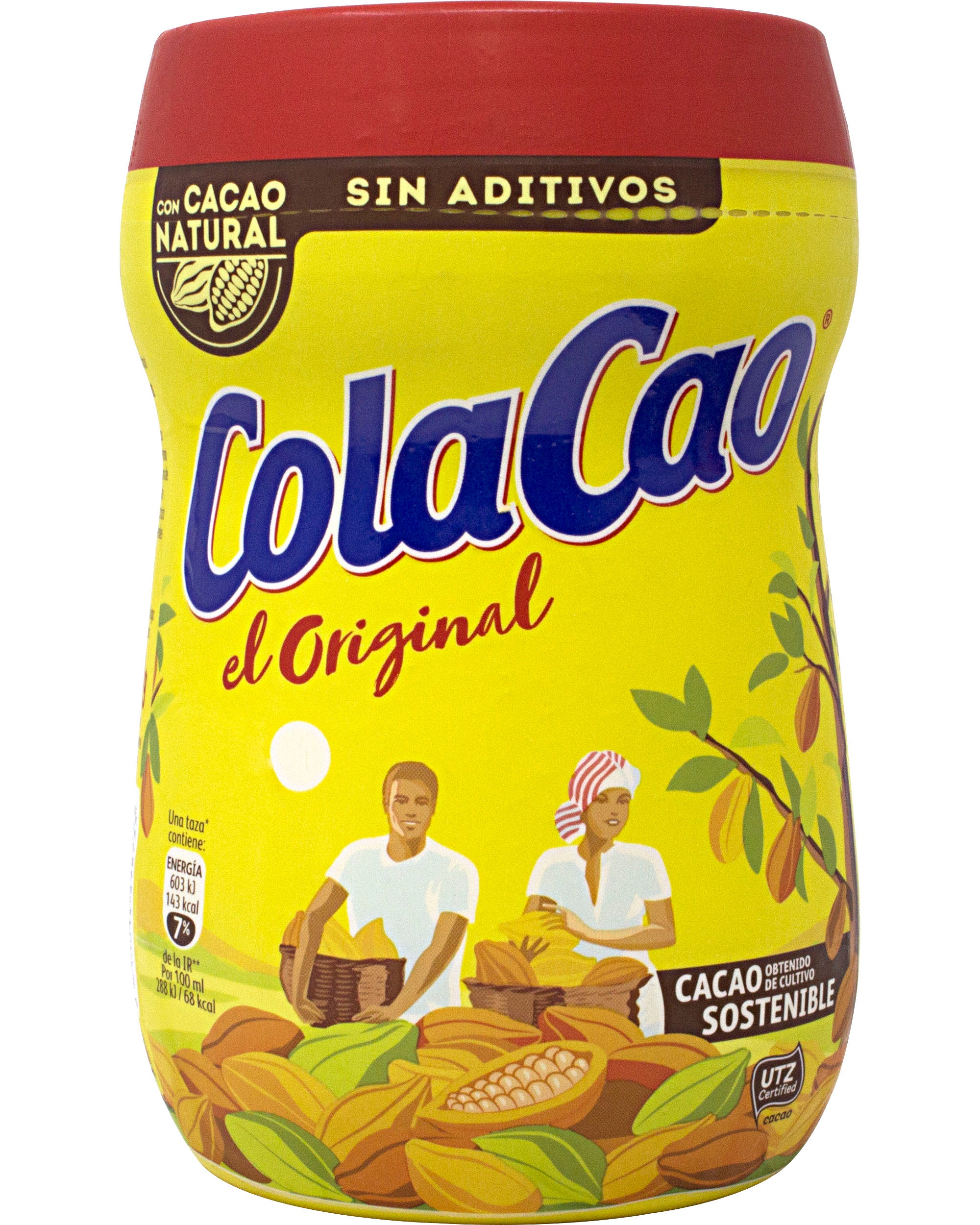 ColaCao Original Chocolate Drink Mix, Made with Natural Cocoa Beans in  Spain, No Additives, Sustainable Farming